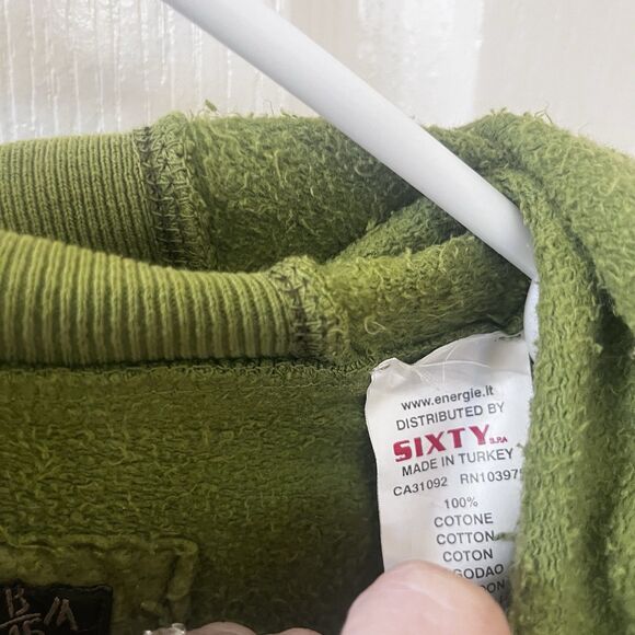 Energie B Corps 45 by Sixty Green Full Zip Hoodie Distressed Women's Size Small - Picture 8 of 16